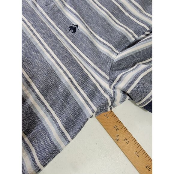 Brooks Brothers Striped Linen Polo Shirt - Medium - Picture 4 of 6